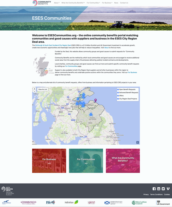 Screenshot - ESES Communities Home page.png